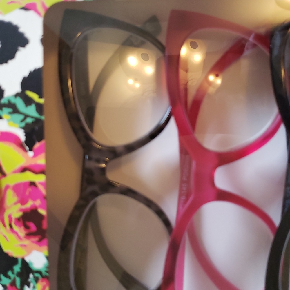 Betsy Johnson Set of 3 Cat's Eye Reading Glasses +2.00 - Picture 5 of 8
